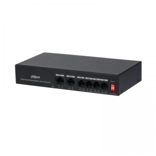 Dahua DH-PFS3006-4ET-36 6-портовый коммутатор Fast Ethernet с 4-портовым PoE