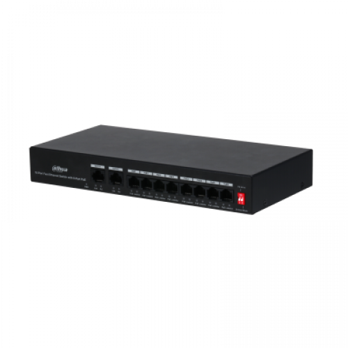Dahua DH-PFS3010-8ET-65 10-портовый коммутатор Fast Ethernet с 8-портовым PoE