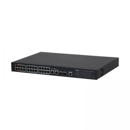 Dahua DH-PFS4226-24GT2GF-240 24-портовый гигабитный управляемый коммутатор с PoE