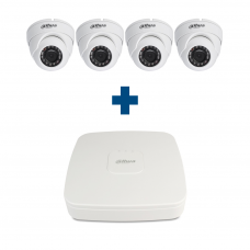 Комплект HD 4 купольные камеры Dahua HAC-HDW1100RP-0360B-S3