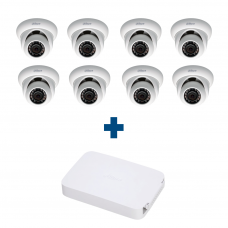 Комплект IP 8 купольных камер Dahua IPC-HDW1020SP-S3-0360