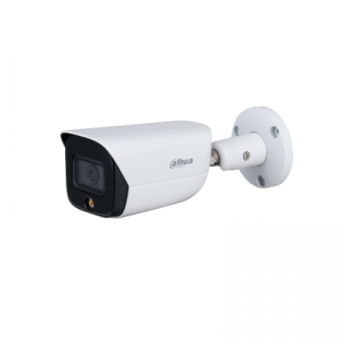 DH-IPC-HFW3549E-AS-LED Dahua 5-мегапиксельная полноцветная цилиндрическая IP видеокамера WizSense с теплой светодиодной подсветкой и фиксированным фокусным расстоянием